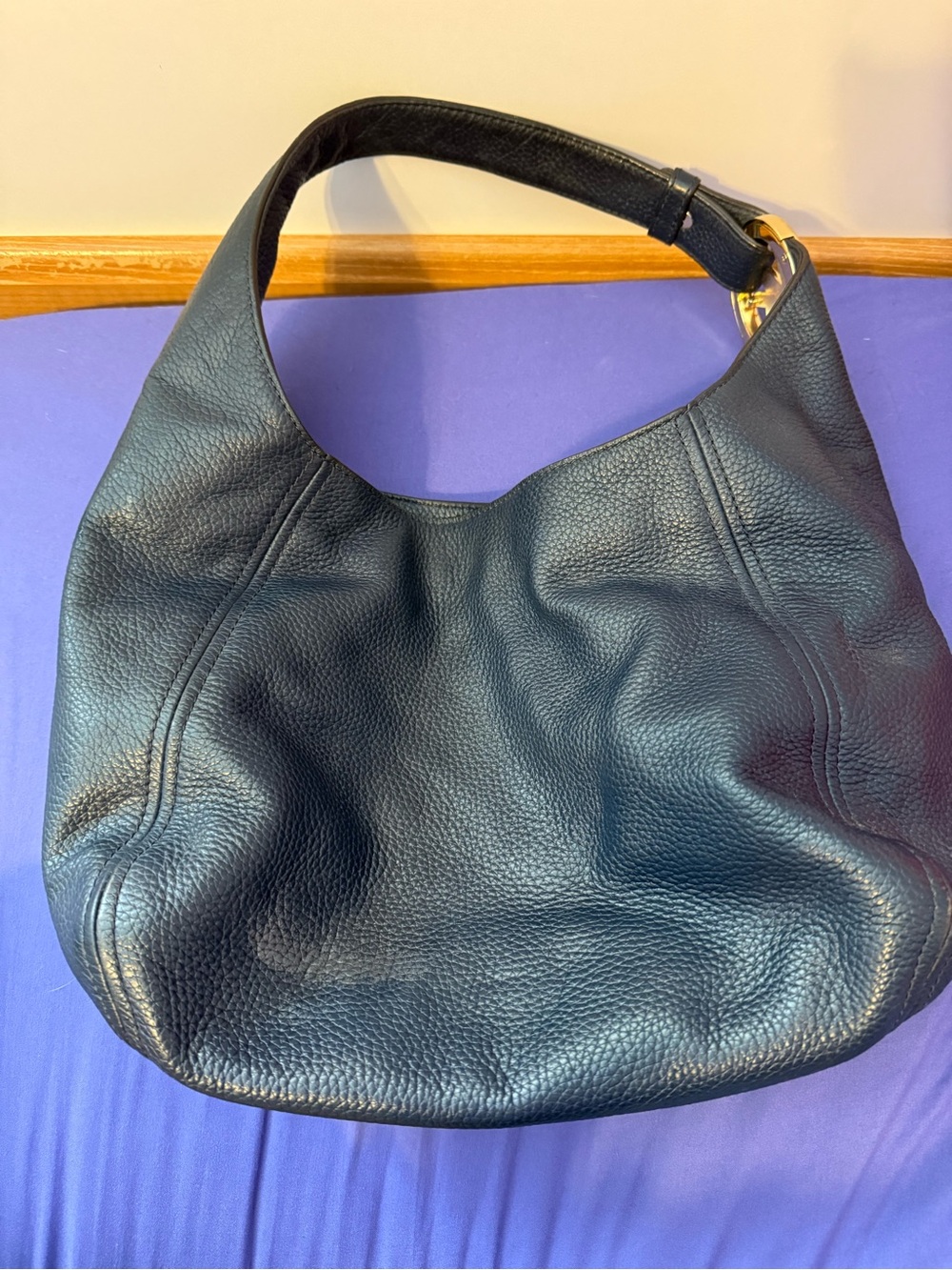 Michael Kors Blue Leather Hobo Bag